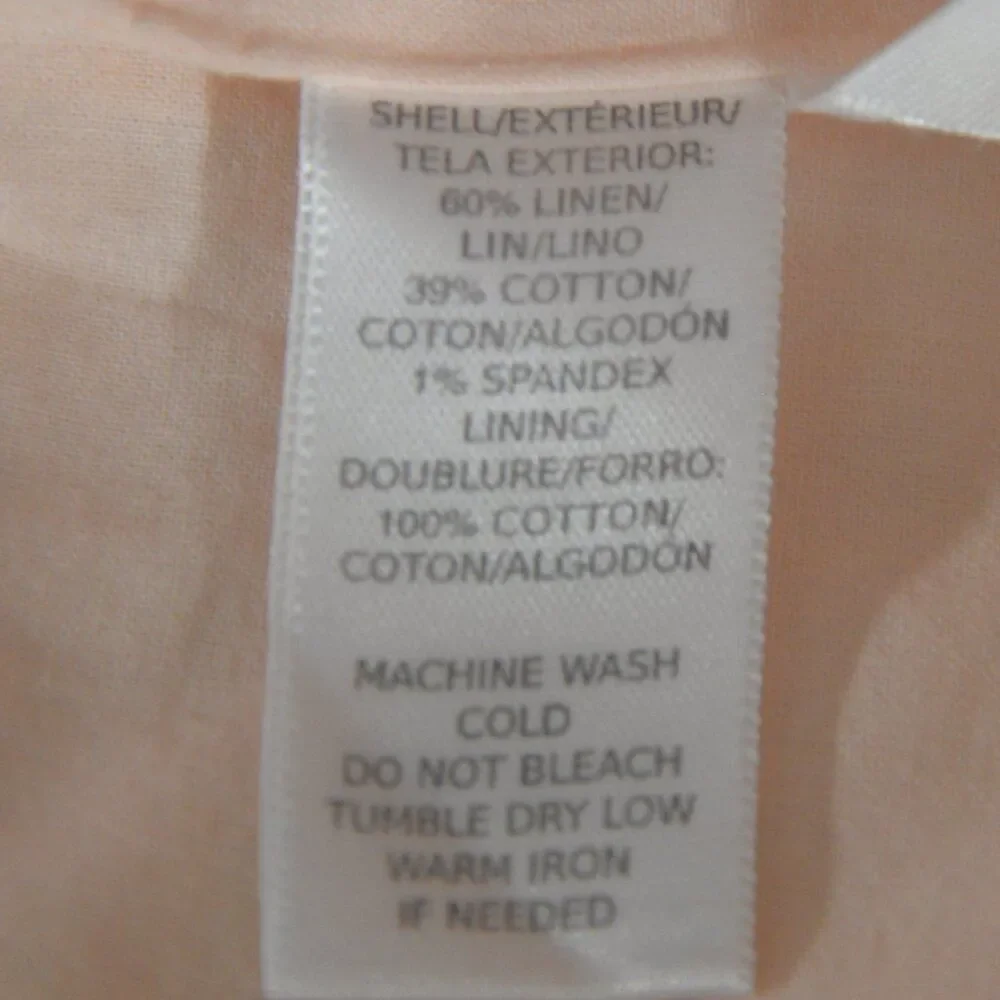 LOFT Marissa Blush Pink Linen Blend Cuffed Shorts Size 14